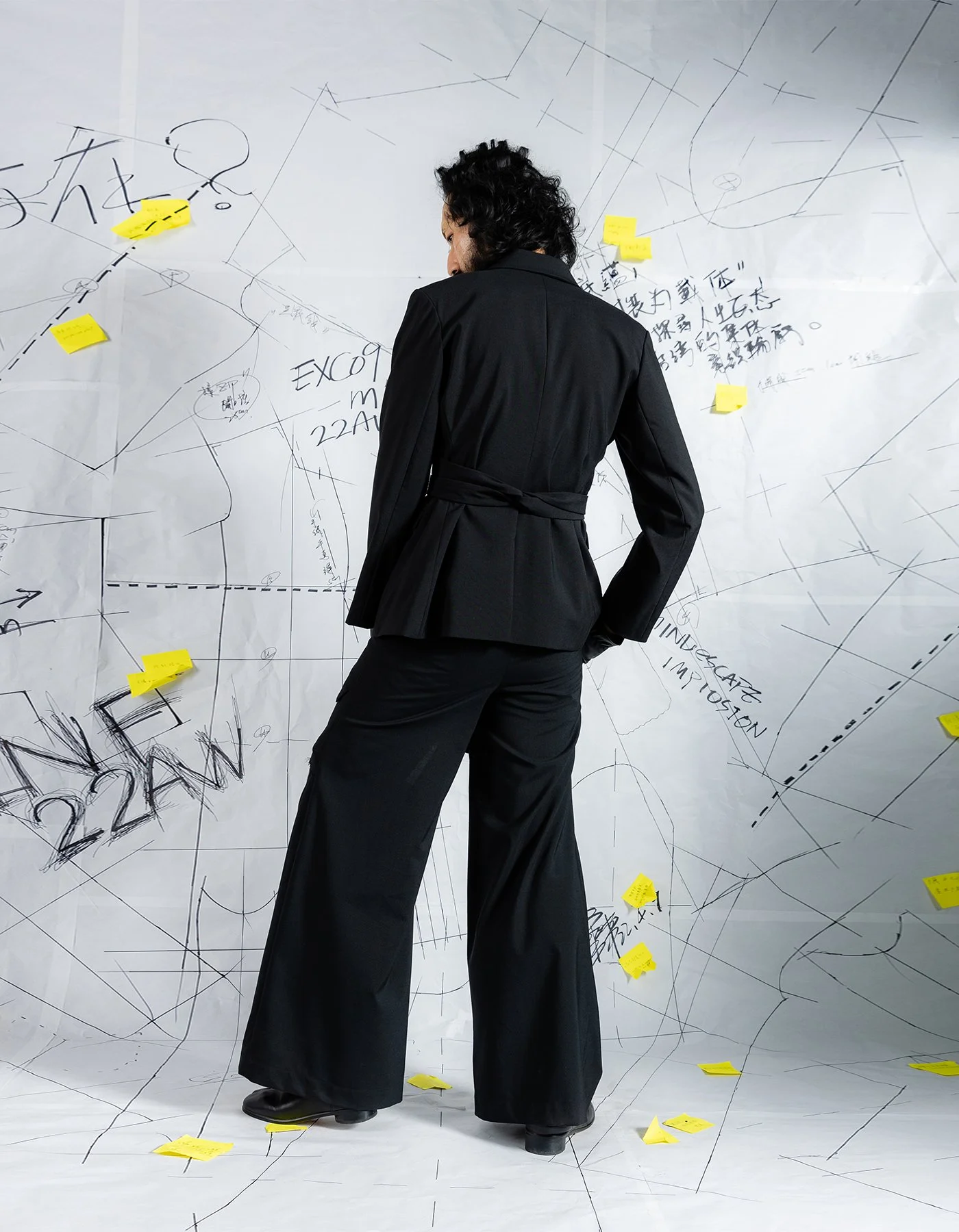 INF Shoulder Cutout Tied Waist Blazer — INF - Garment for